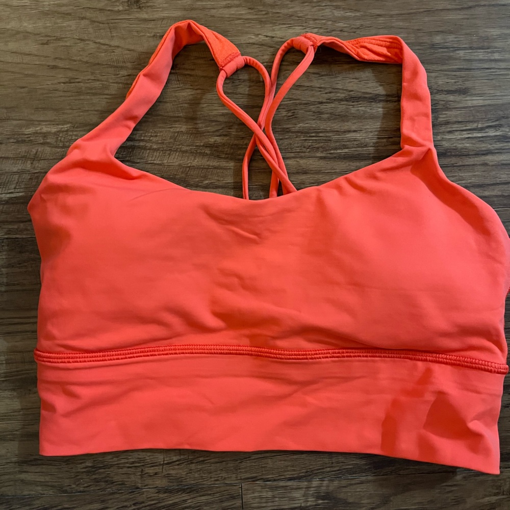 Lululemon orange sports bra, size 6